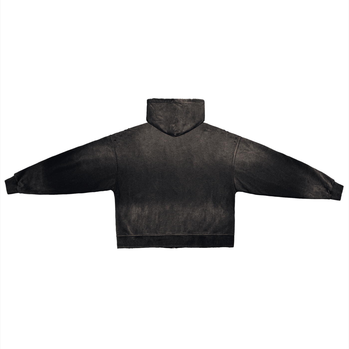 BRICKS FUNDAMENTALS DISTRESSED LOGO ZIP UP (BLACK)