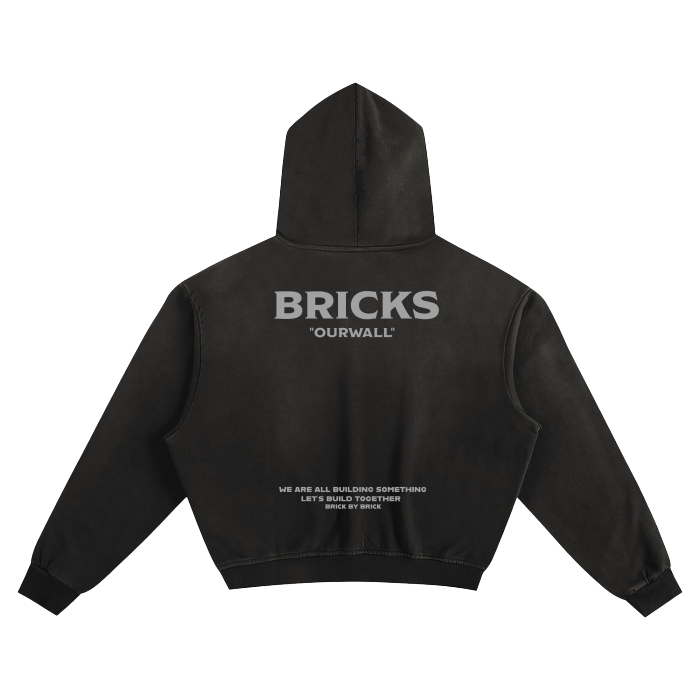 BRICKS FUNDAMENTALS SUNFADE BOXY HOODIE