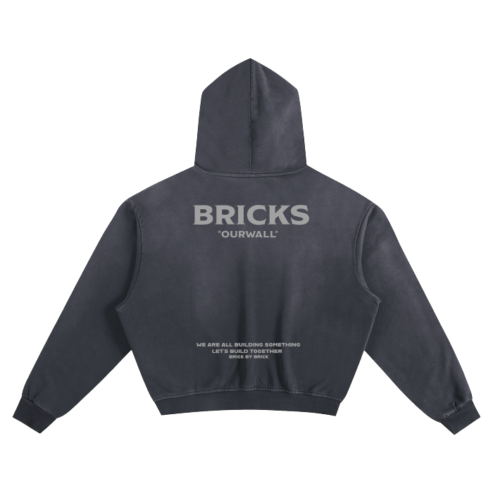BRICKS FUNDAMENTALS SUNFADE BOXY HOODIE